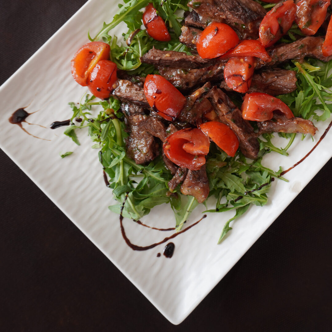 straccetto rucola e pomodorini